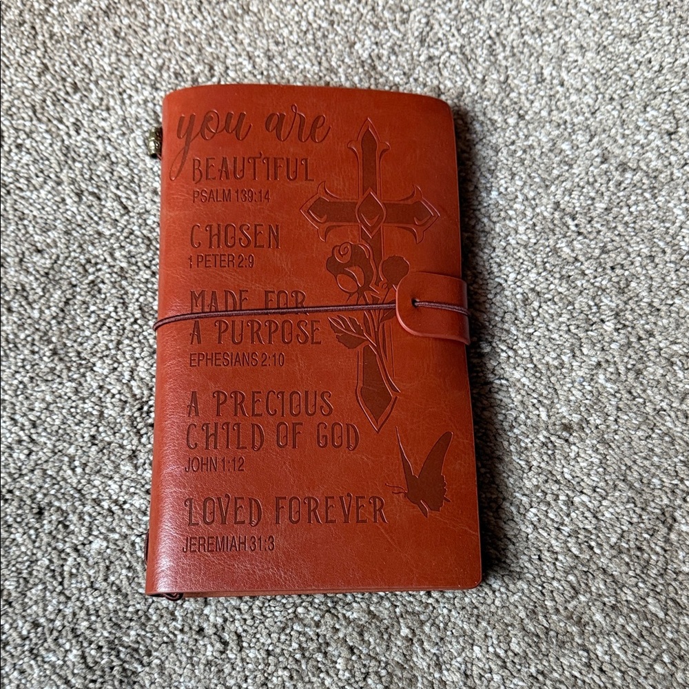 Brown Leather Journal with Inspirational Quotes